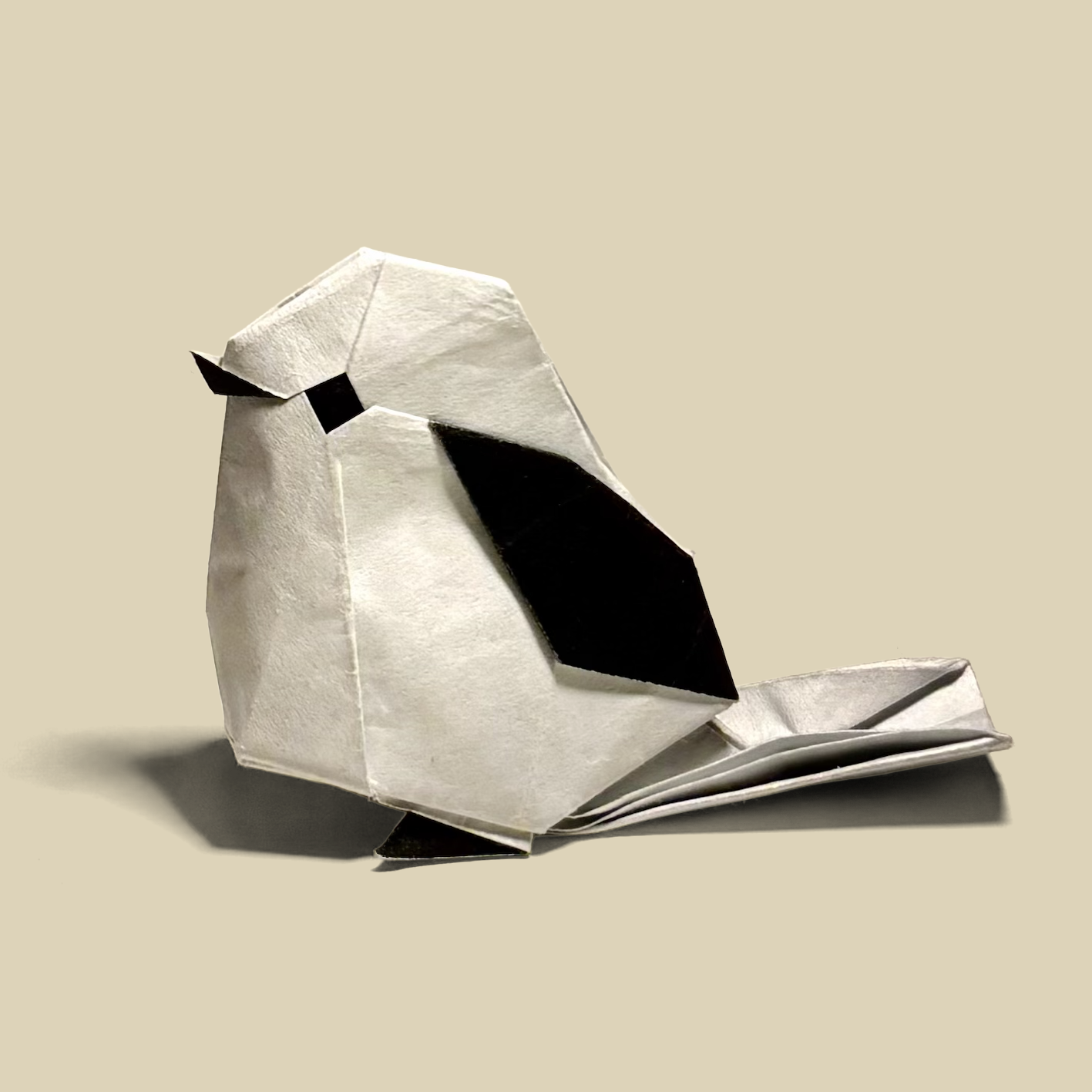 Origami long-tailed tit